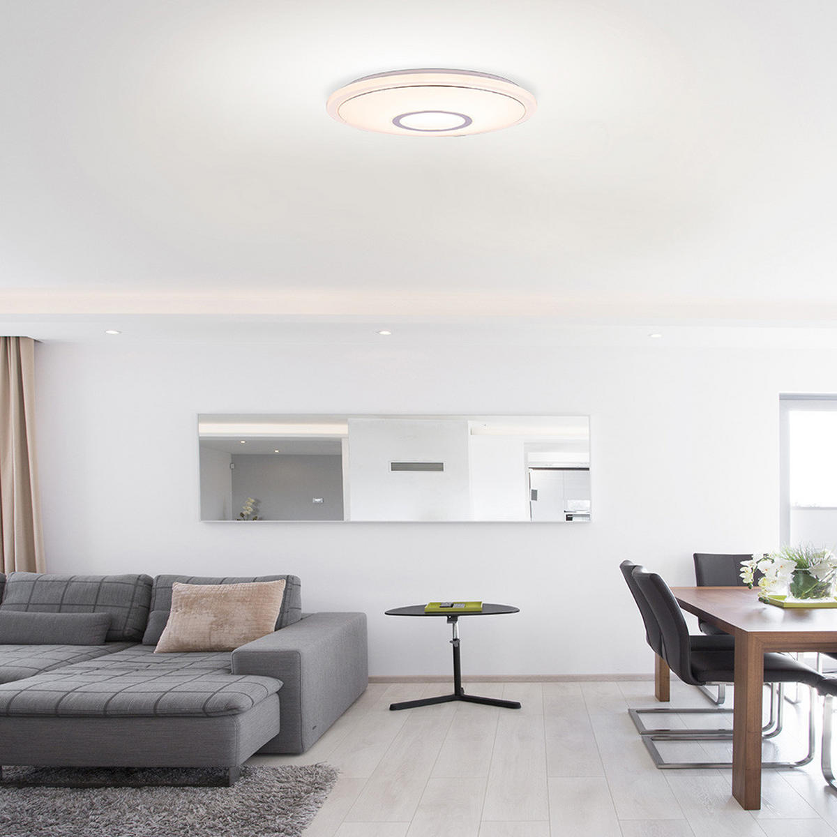 LED DECKENLEUCHTE CONNOR Acryl Weiß - Weiß, Metall (40/40/8cm) - Globo Lighting