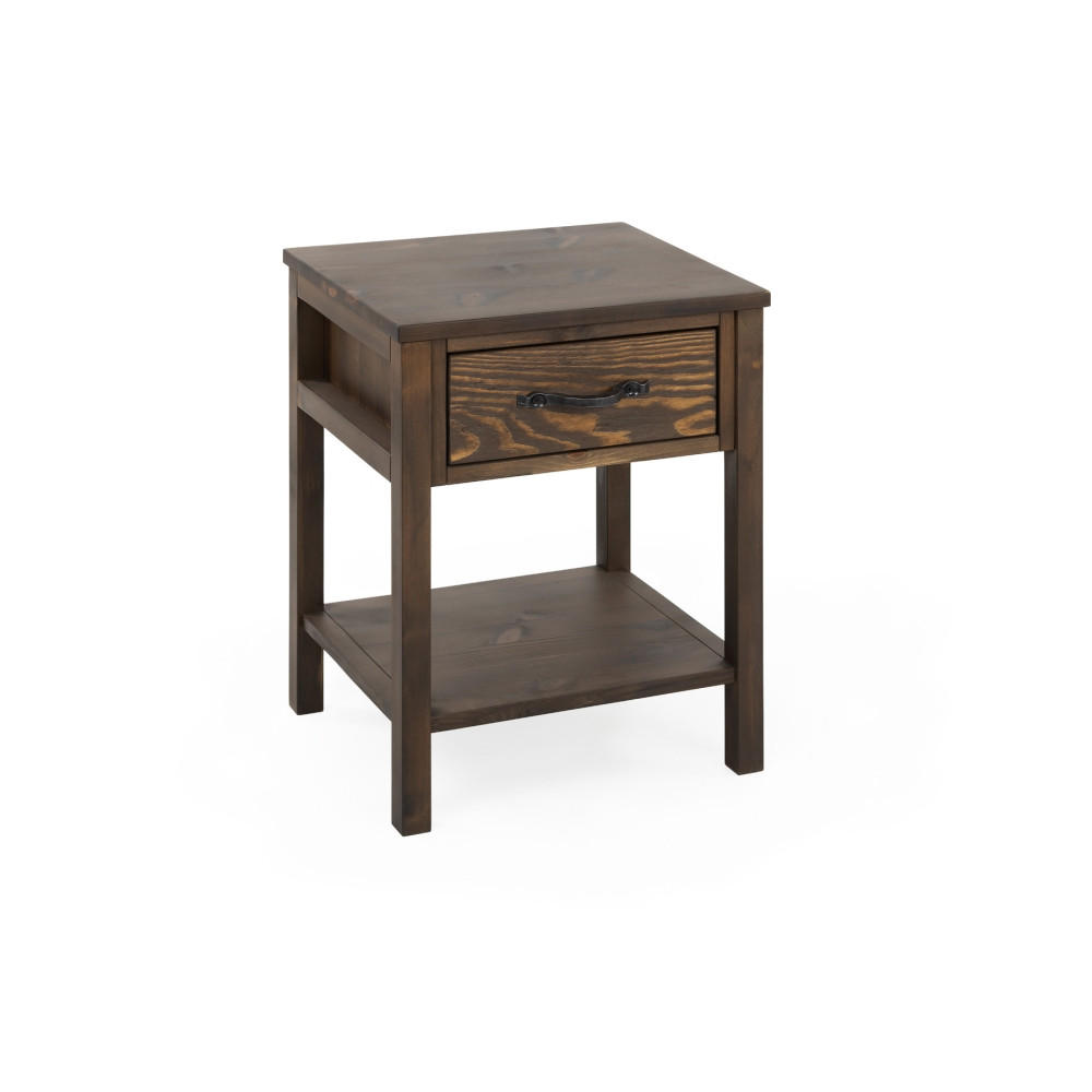 NACHTTISCH - Dunkelbraun, Holz (40/53/35cm) - MSL wooden furniture