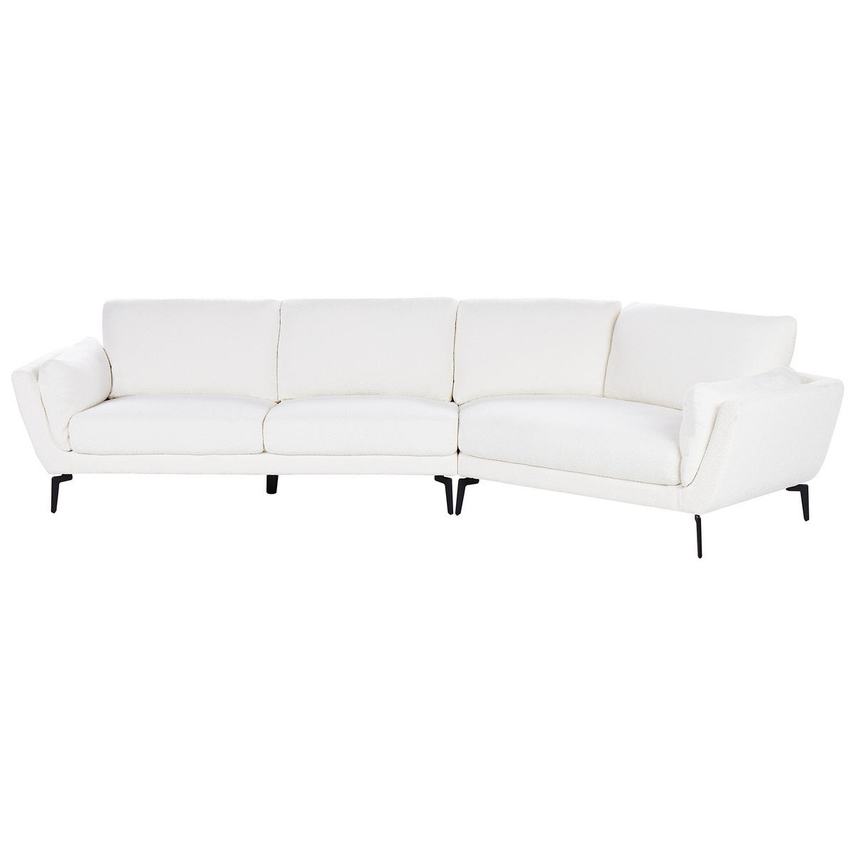 POHOVKA 3-místná Bouclé Bílá Kansseli - bílá, textil (341/70/115cm) - Beliani