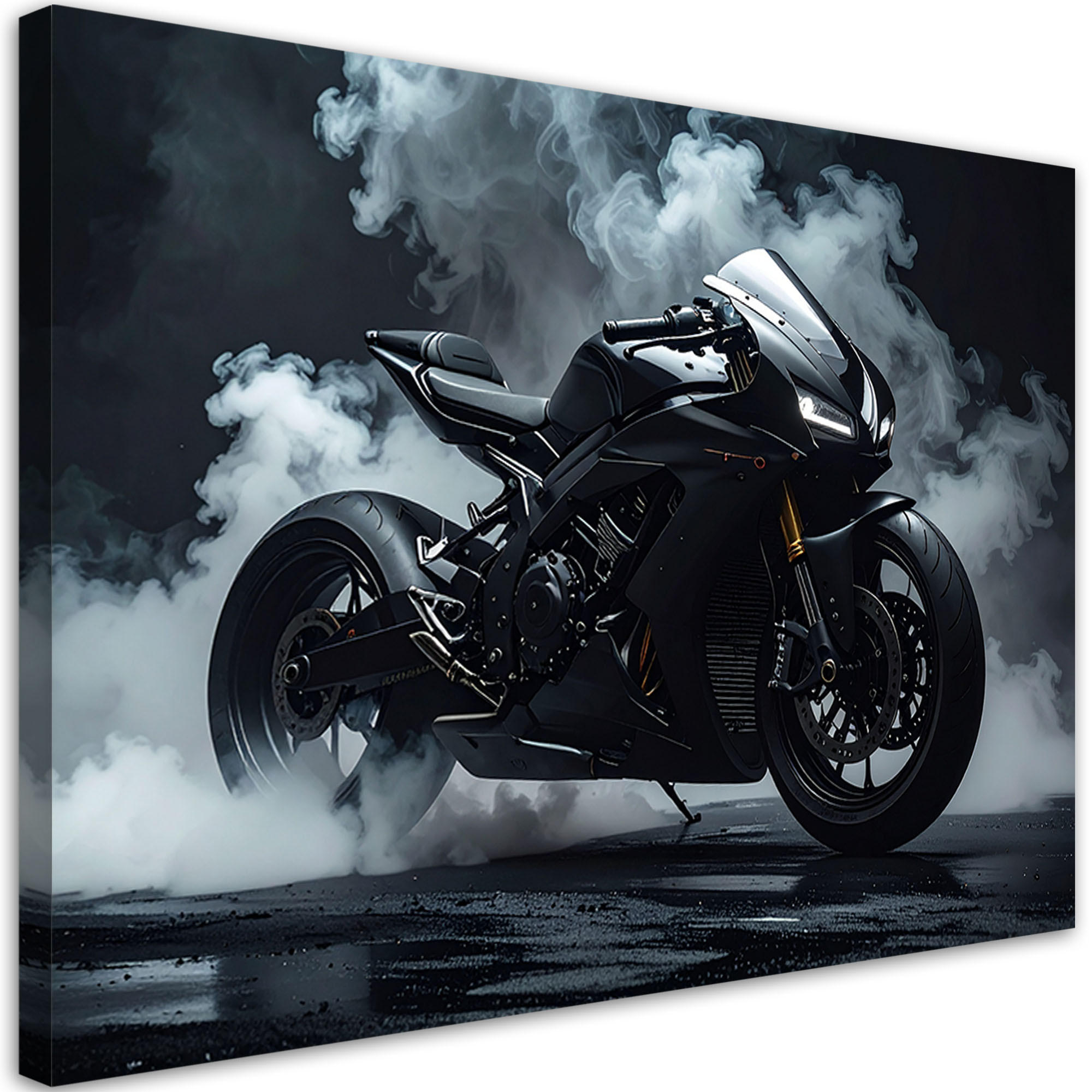 LEINWANDBILD Kraftfahrzeuge 120x80cm - Schwarz, Textil (120/80cm) - Feeby