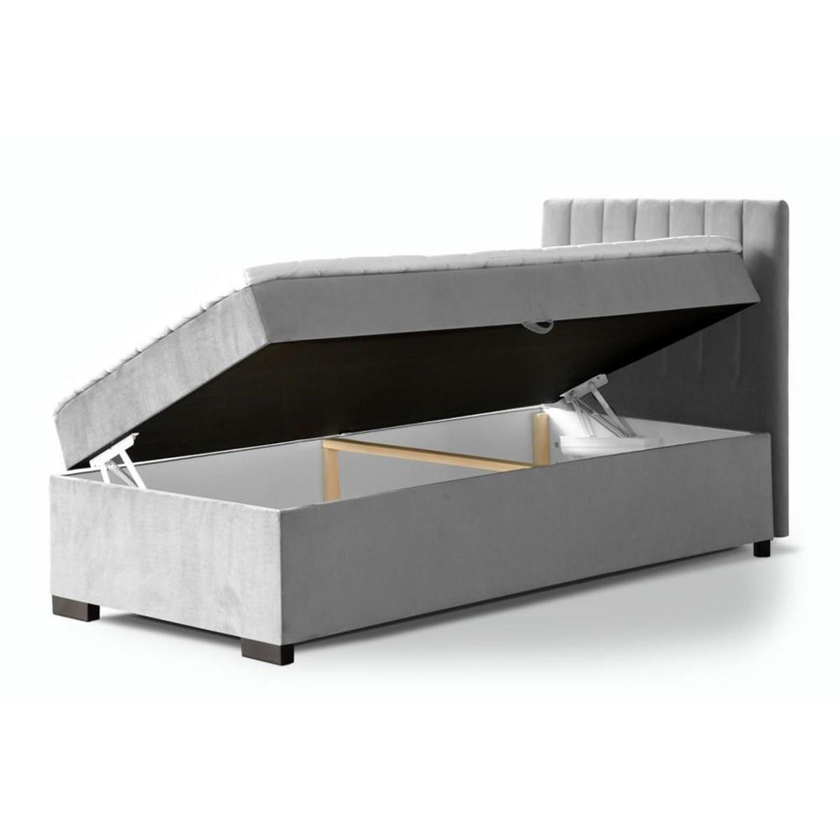 POLSTERBETT Eric 94/207/105 beige - Beige, Holzwerkstoff/Textil (90/200cm) - Beautysofa