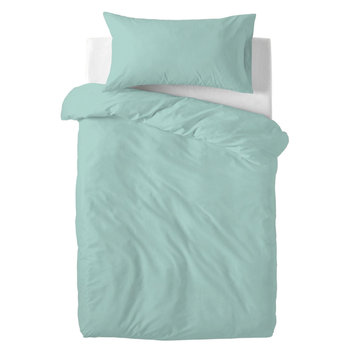 BETTBEZUG set 2 teiliges Basic Minze 115x145 cm (Kinderbett) - Mintgrün, Textil (115/145cm) - Happy Friday