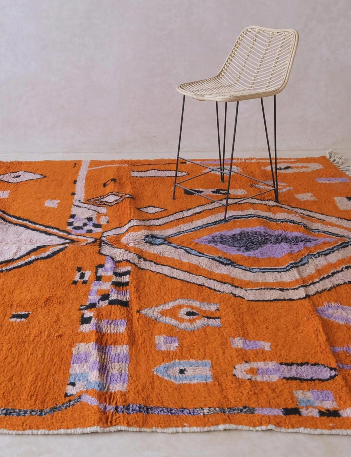 BERBERTEPPICH aus reiner Wolle 245x 285 cm - Orange, Naturmaterialien (245/285cm) - AFK Living