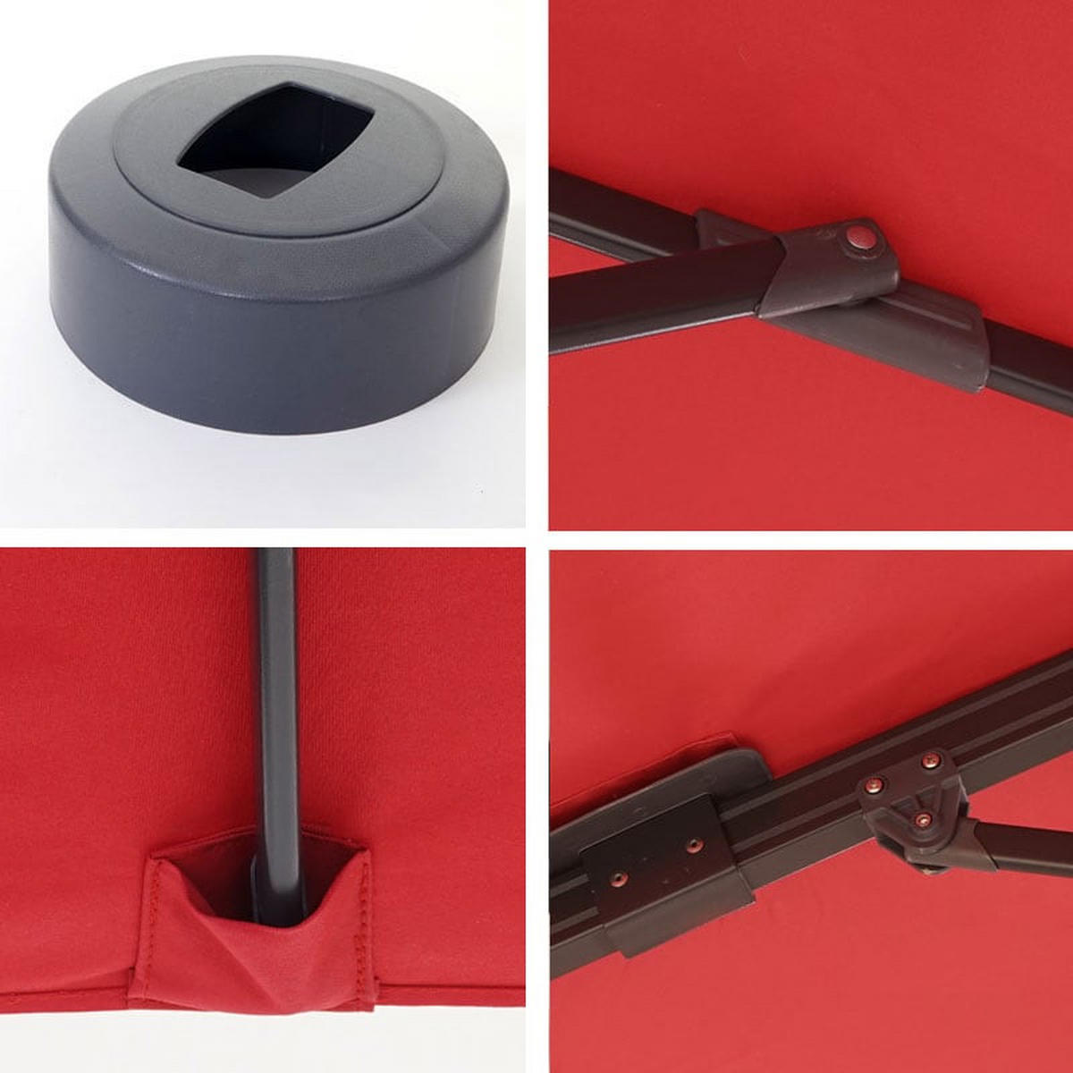 AMPELSCHIRM I Rot 300/300 cm - Rot, Textil (360/300cm) - MCW