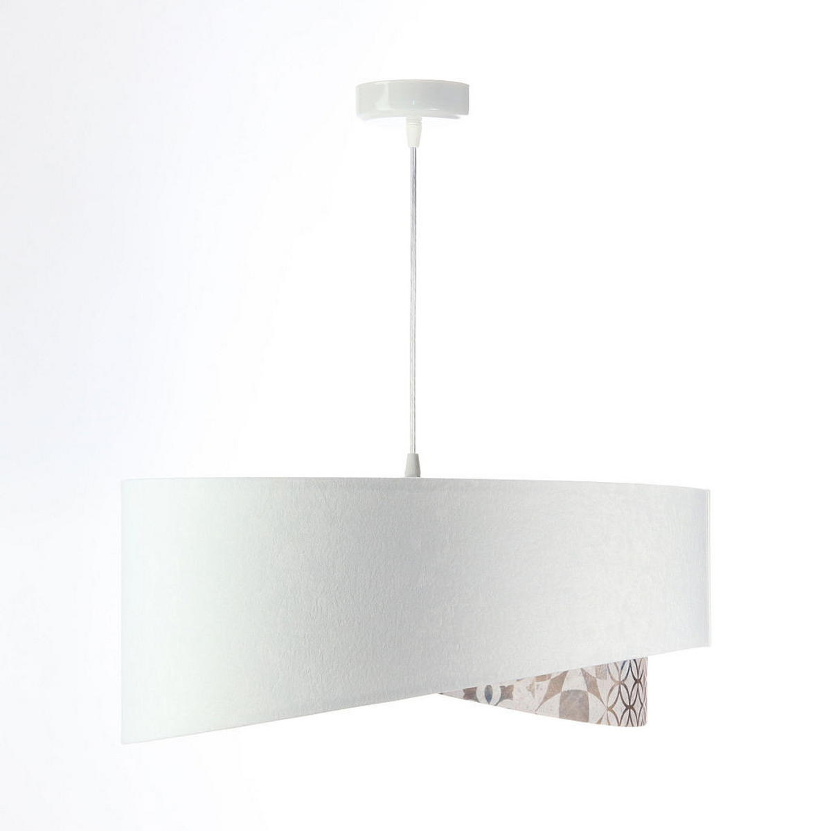 HÄNGELEUCHTE Weiß 50/23 cm - Beige, Kunststoff (50/1/23cm) - ONZENO