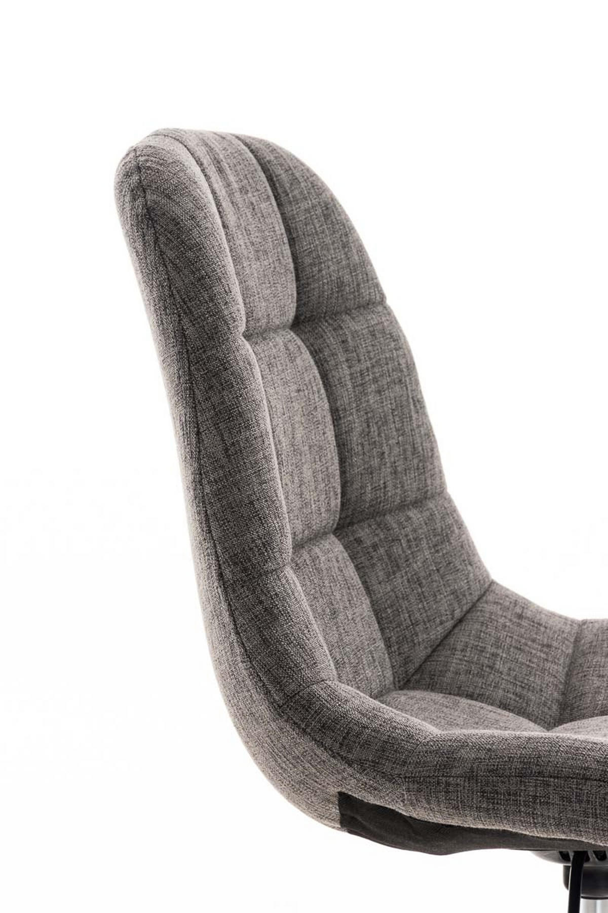 BÜROSTUHL Emily, Stoff Hellgrau - Grau, Textil/Metall (55/91/55cm) - TPFLiving
