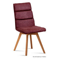 ESSZIMMERSTUHL (4er-Set) Dixie 47x92x60 Eiche geölt/Marsala - Eichefarben/Brombeere, Kunststoff (60/92/47cm) - 58aufmkessel