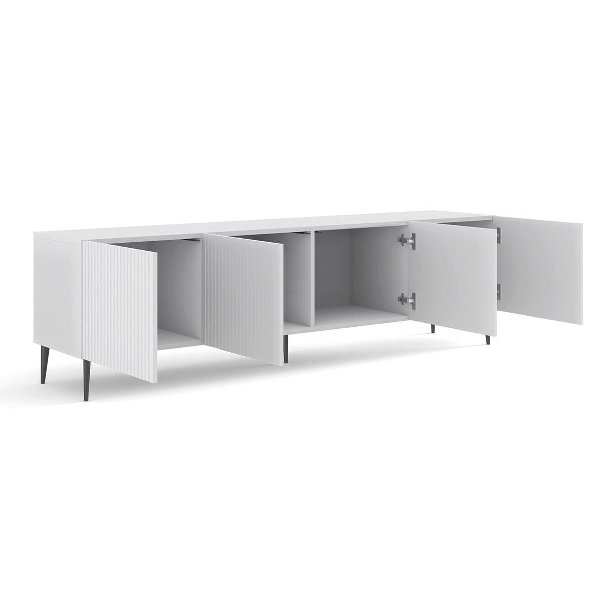 TV STOLÍK Philaé Biela - biela, kompozitné drevo (200/56/42cm) - Petits-meubles