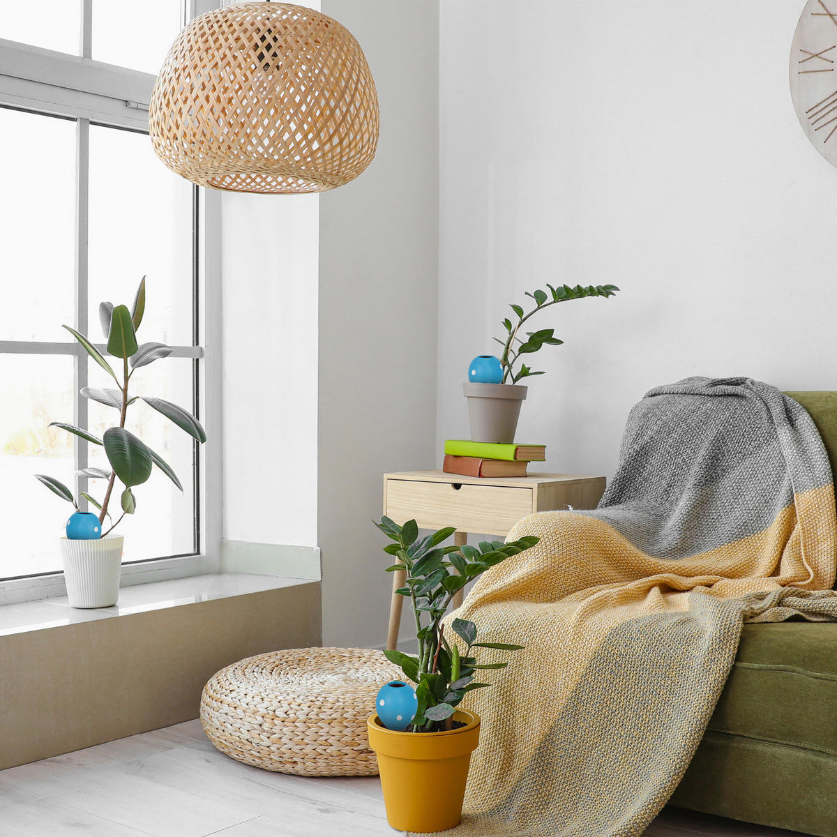 4XTONKEGEL - Multicolor, Keramik (6/11.5/6cm) - Relaxdays