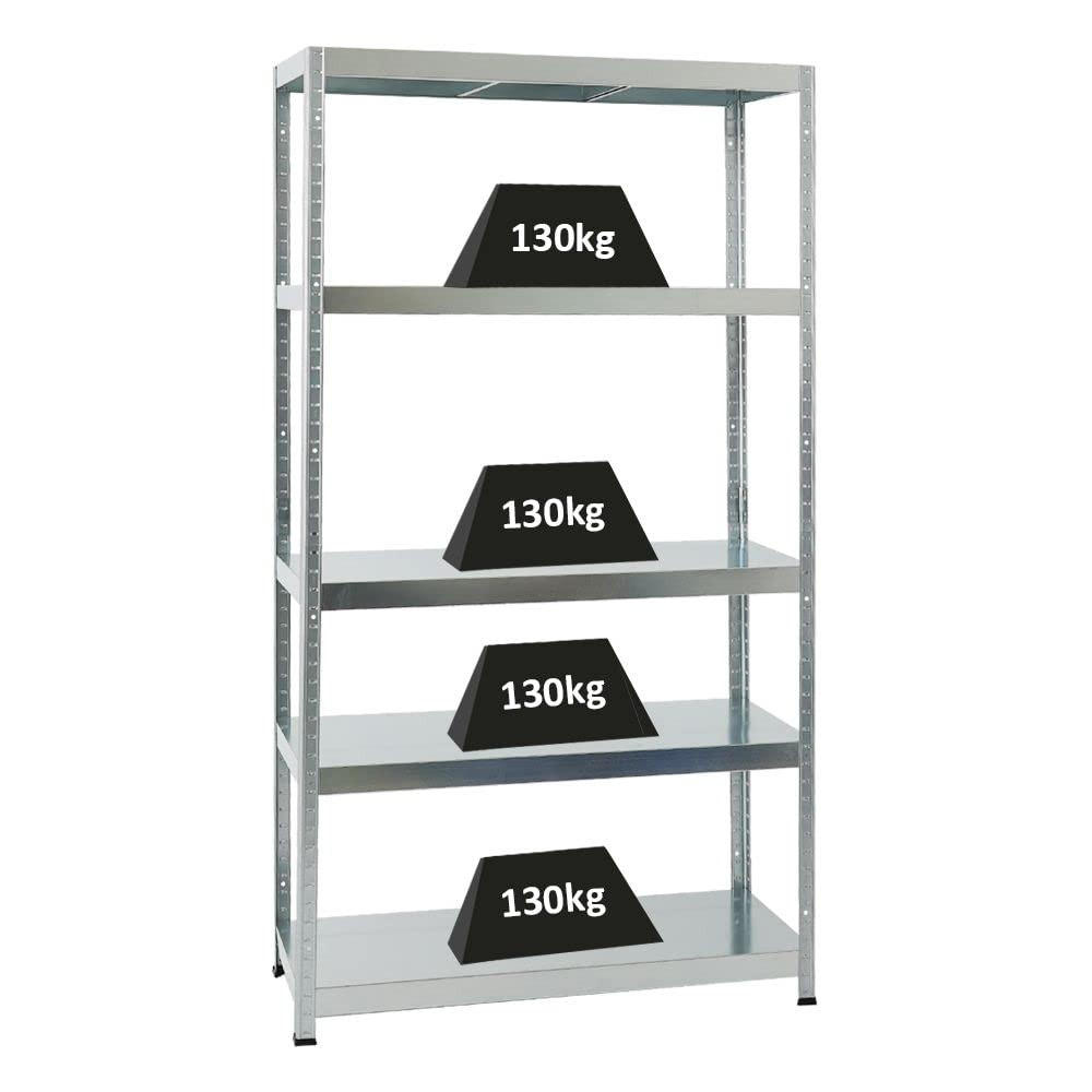 SCHWERLASTREGAL Steel Eagle 180x100x40 cm Fachlast 130 kg Verzinkt - Silberfarben, Metall (100/180/40cm) - PROREGAL