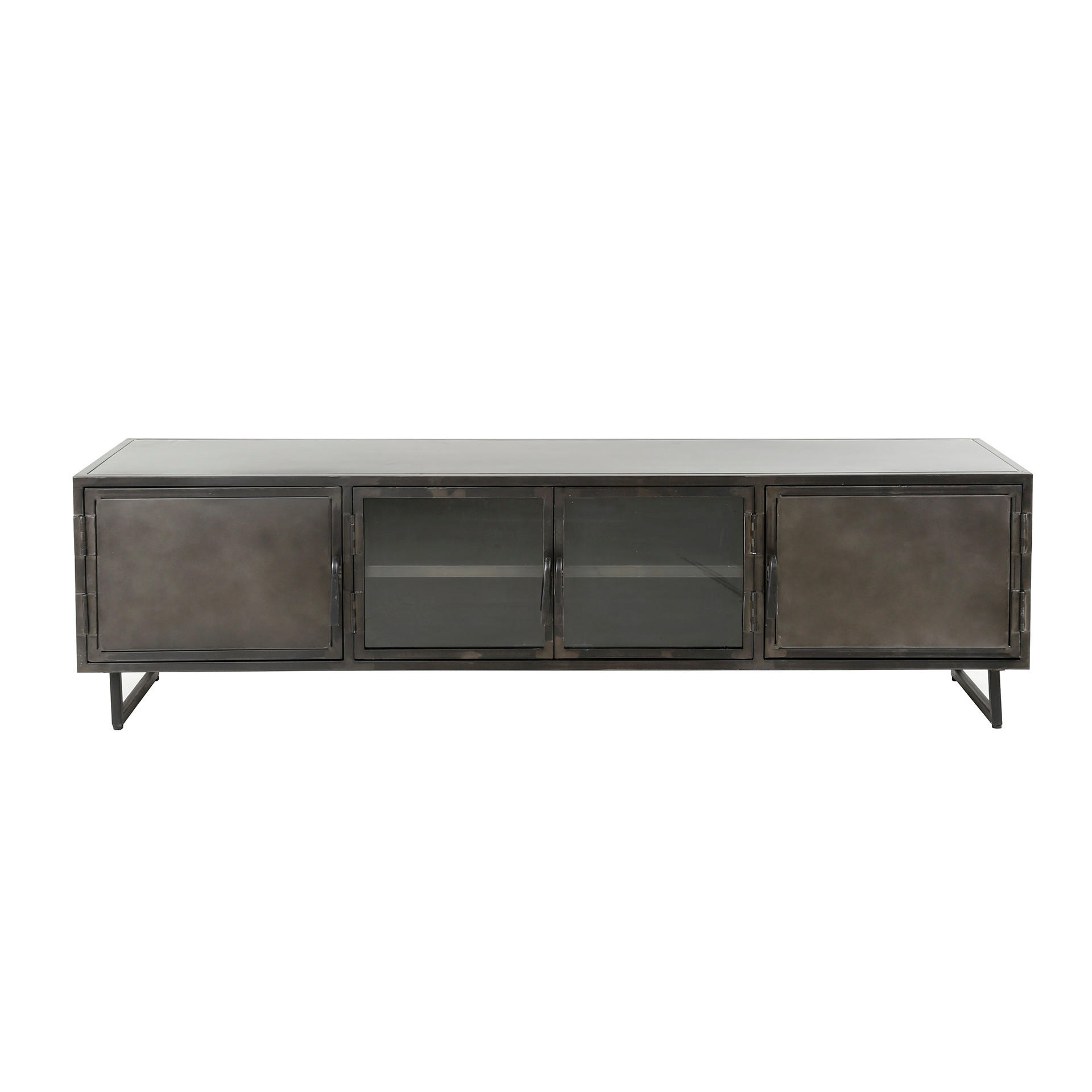 TV-MÖBEL Rift Schwarz 40/180/50 cm - Schwarz, Metall (180/50/40cm) - Hoyz Collection