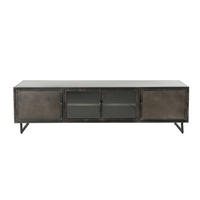 TV-MÖBEL Rift Schwarz 40/180/50 cm - Schwarz, Metall (180/50/40cm) - Hoyz Collection