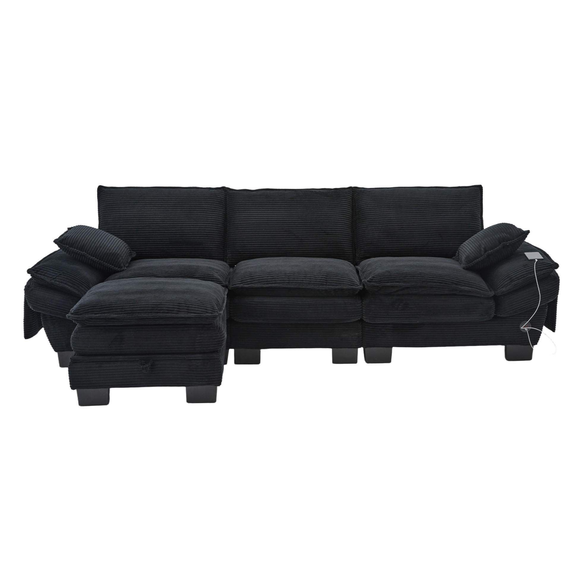 Ivmeu Sofa Schwarz 260x132 cm