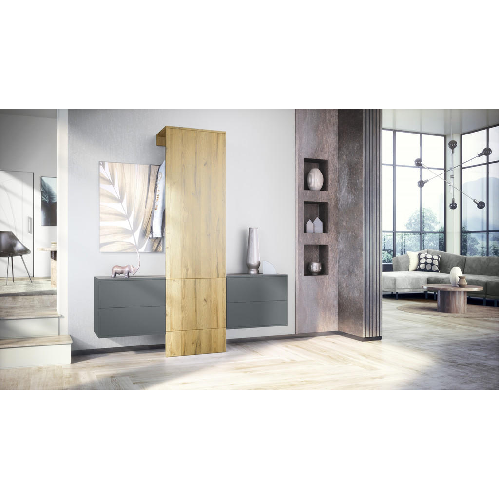 Thumbnail - Vladon Garderobe, Eiche, Holzwerkstoff, 157x193x35 cm, Garderobe, Garderoben-Sets & Serien, Garderoben-Sets