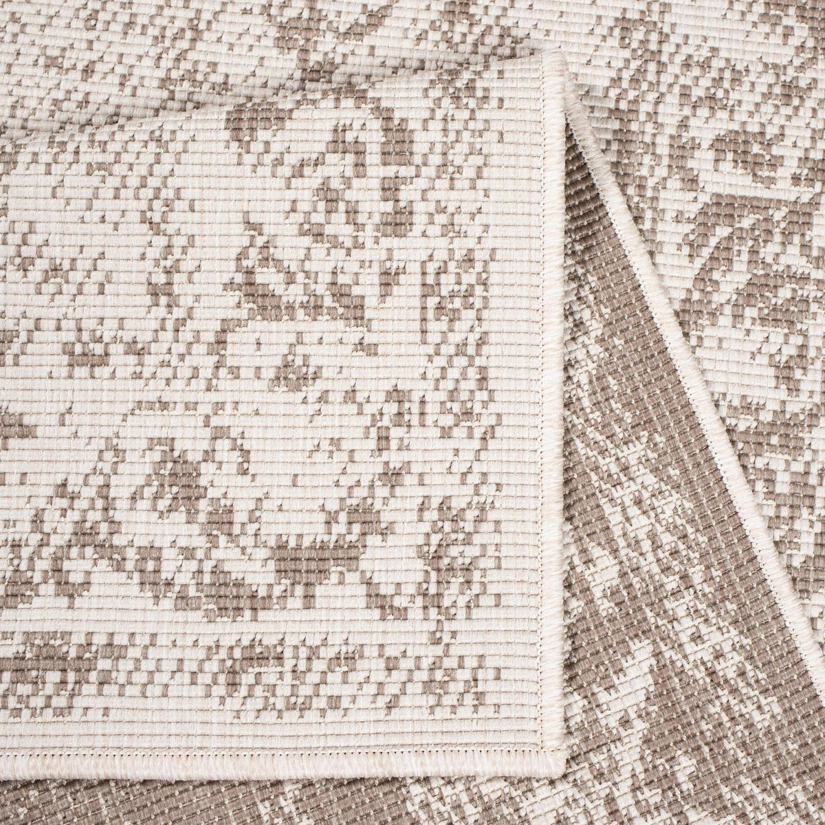 OUTDOOR-TEPPICH DuoRug 5577 Creme 80x150 cm - Beige, Textil (80/150cm) - carpet city