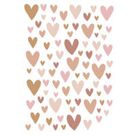 WANDTATTOO Herzchen 33 x 47.5 cm - Terracotta, Papier (33/47.5/47.5cm) - ESTAhome
