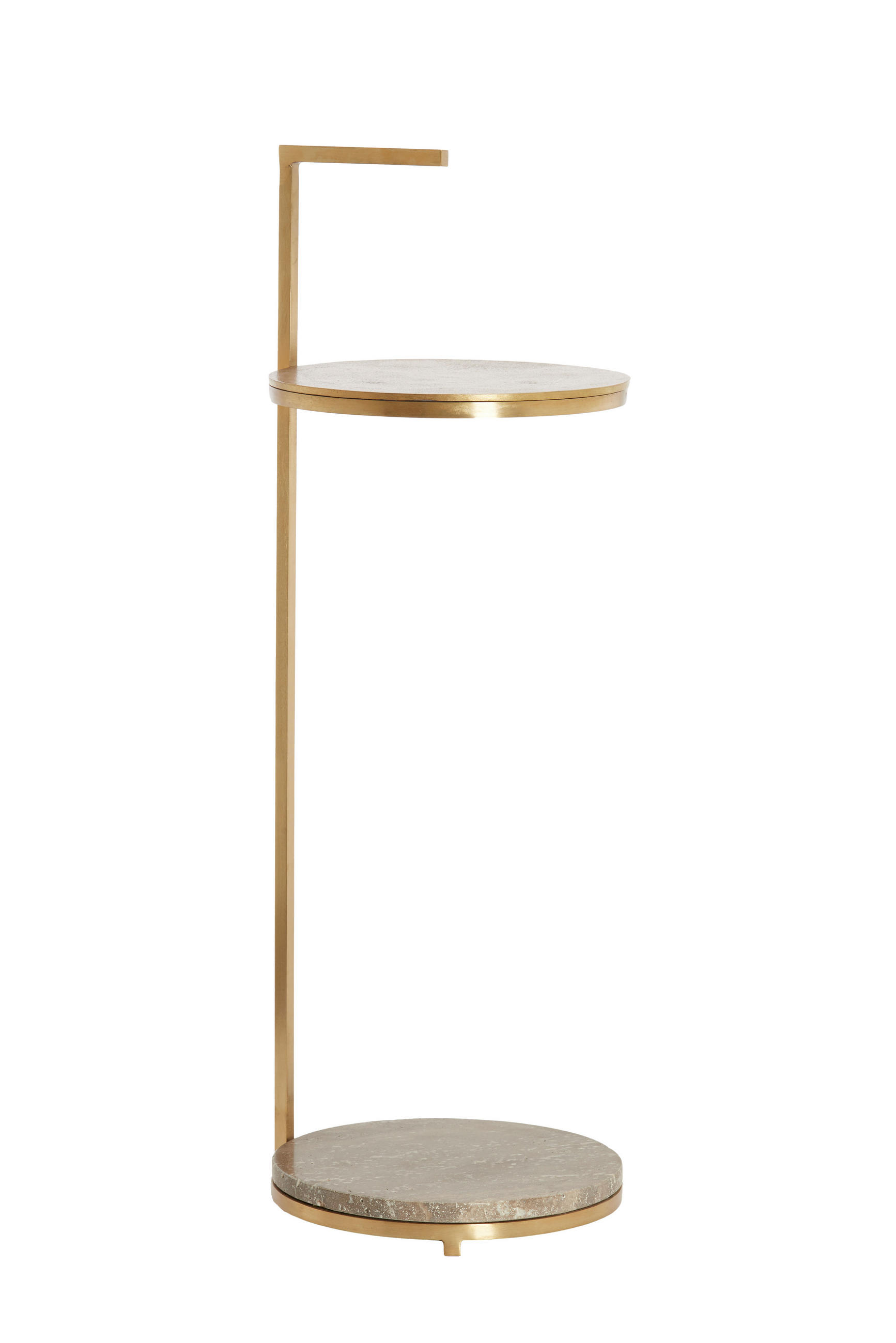 BEISTELLTISCH Leda Braun 26/26/76 cm - Braun, Stein (26/26/76cm) - Light & Living