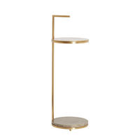 BEISTELLTISCH Leda Braun 26/26/76 cm - Braun, Stein (26/26/76cm) - Light & Living