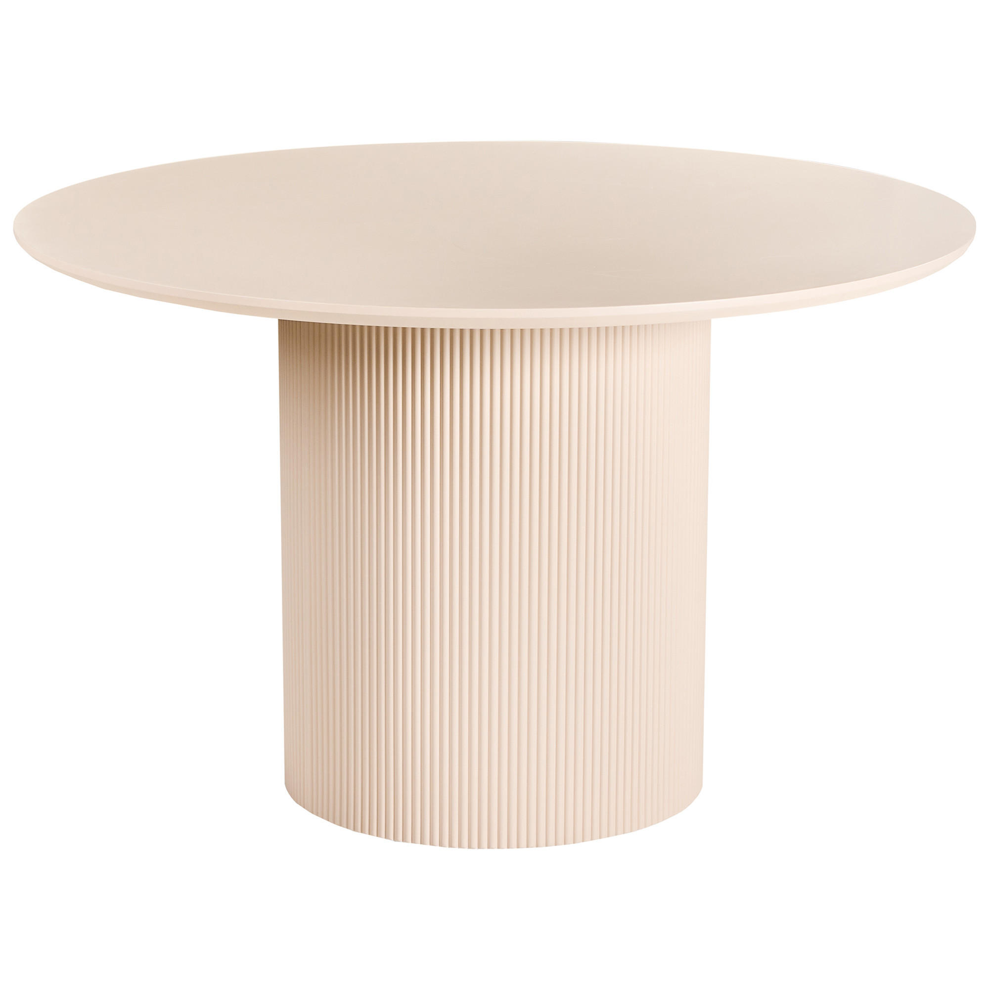 ESSTISCH Hellbeige 120/120 cm Newell - Beige, Holzwerkstoff (120/120/75cm) - Beliani