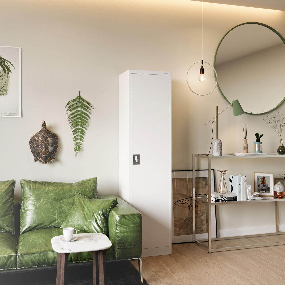 AKTENSCHRANK ALEX - Weiß, Metall (45/185/40cm) - Jan Nowak