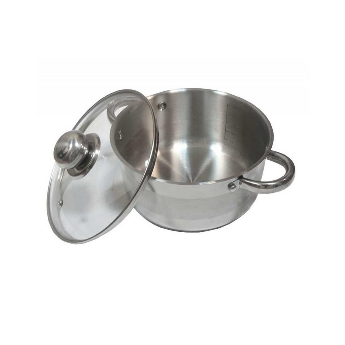 TOPF Silber 14/14/7 cm KH4326 - Silberfarben, Glas (14cm) - Kinghoff 