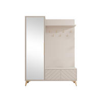 GARDEROBE-SET Xylix 1D1K - Sandfarben/Goldfarben, Holzwerkstoff/Metall (134/180/40cm) - MIRJAN24