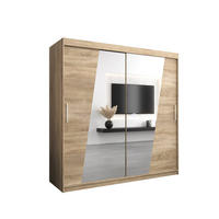 SCHWEBETÜRENSCHRANK 200/200/62 2-türig - Silberfarben/Sonoma Eiche, Holz/Kunststoff (200/200/62cm) - MÖBEL KRYSPOL