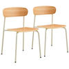 STÜHLE 2-tlg., Beige - Beige, Metall (46/78/52cm) - Oviala