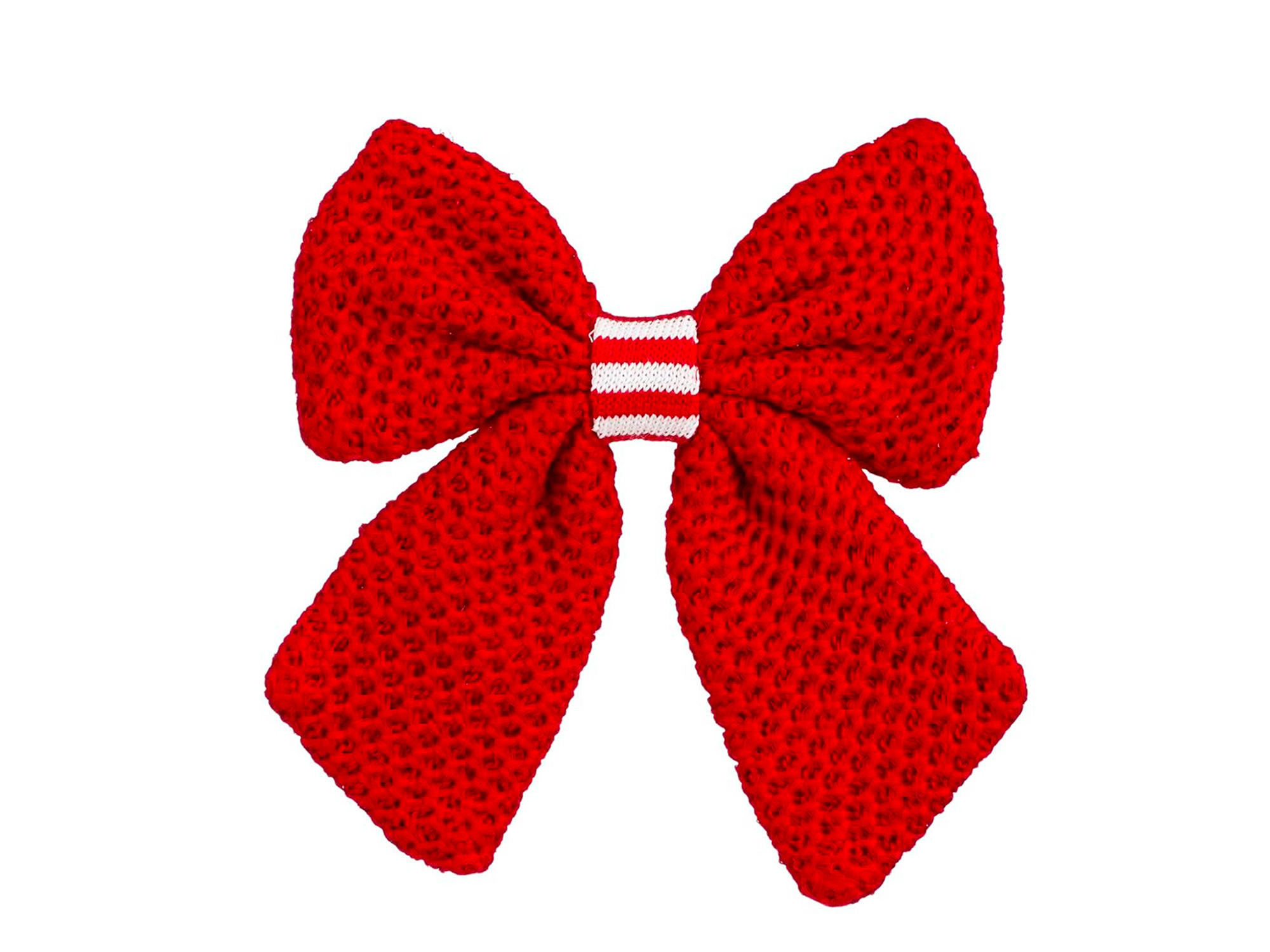 LAALU WEIHNACHTSBAUMSCHMUCK Rote Fliege mit roter und weißer Mitte 20 cm - Rot/Weiß, Kunststoff/Textil (5/23/23cm) - LAALU