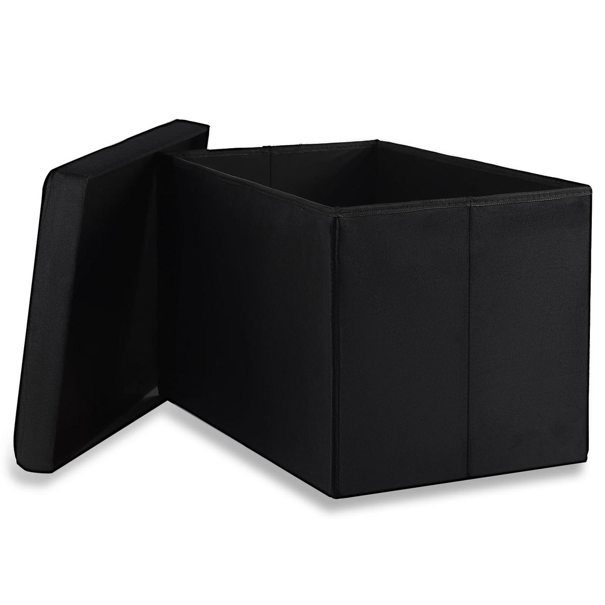 SITZBOX Ravello XL mit Knöpfen Samt Schwarz - Schwarz, Textil (60/38/38cm) - Komodee