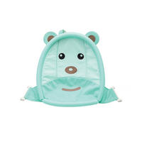 BABYBADEWANNE Netz Bär grün Badewanneneinsatz Kunststoff-Clips ab Geburt - Grün, Textil (40/45cm) - Chipolino