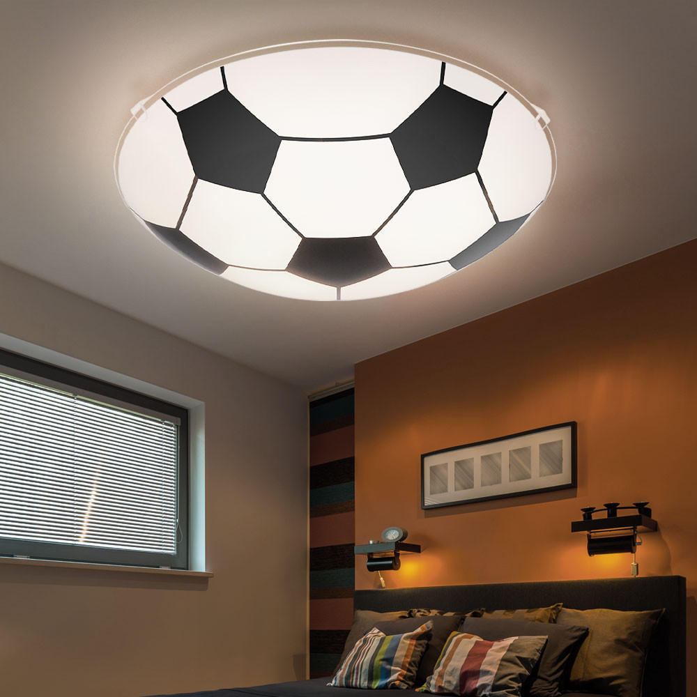 KINDERDECKENLEUCHTE Metall Glas Schwarz - Schwarz, Glas (30/30/8cm) - Globo Lighting