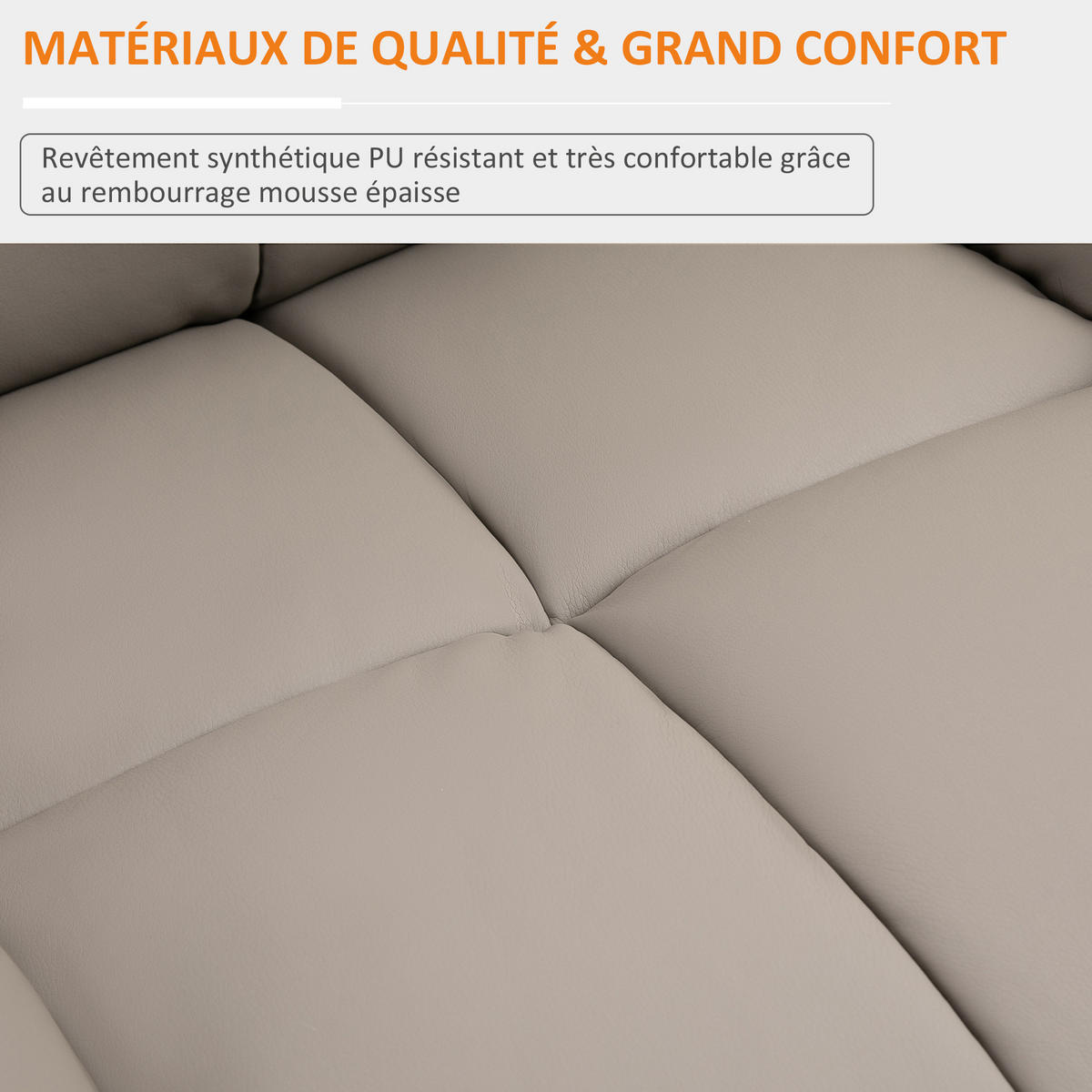 MASSAGESESSEL DE-15341 8 Vibrationpunkte mit Fernbedienung Grau - Grau, Leder (99/99/94cm) - ComfortXL