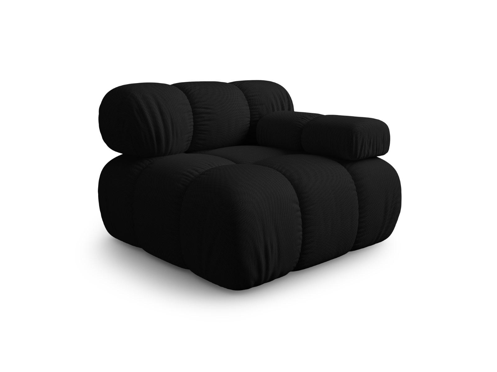 MODUL rechts Bellis aus 3D-Stoff schwarz - Schwarz, Textil (94/70/94cm) - Micadoni