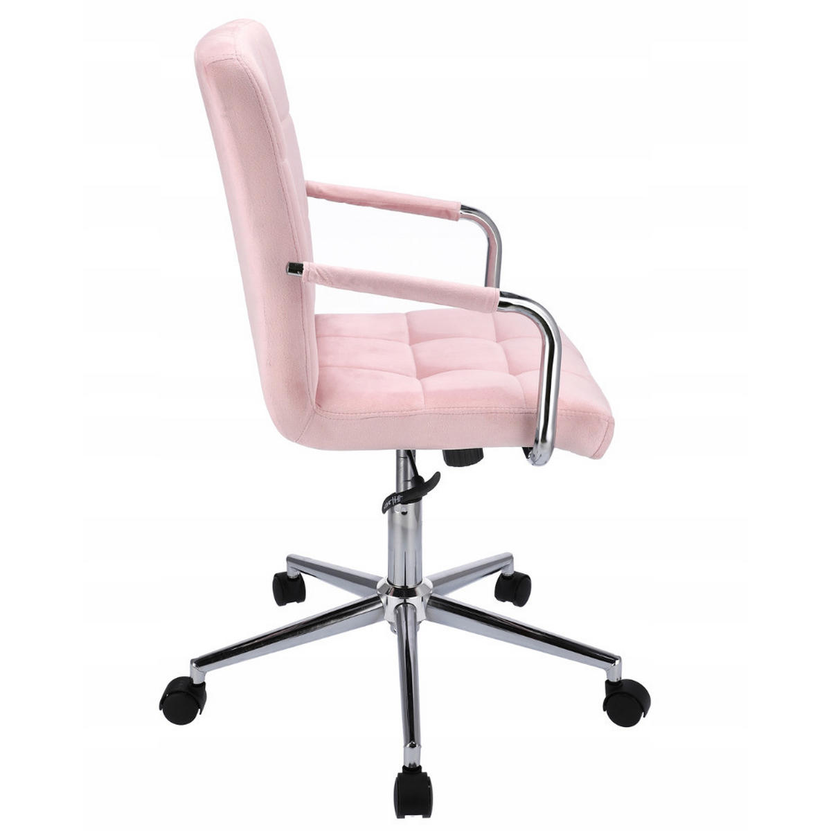 DREHSTUHL Quatro - rosa - Chromfarben/Pink, Textil/Metall (70/99/60cm) - JuMi