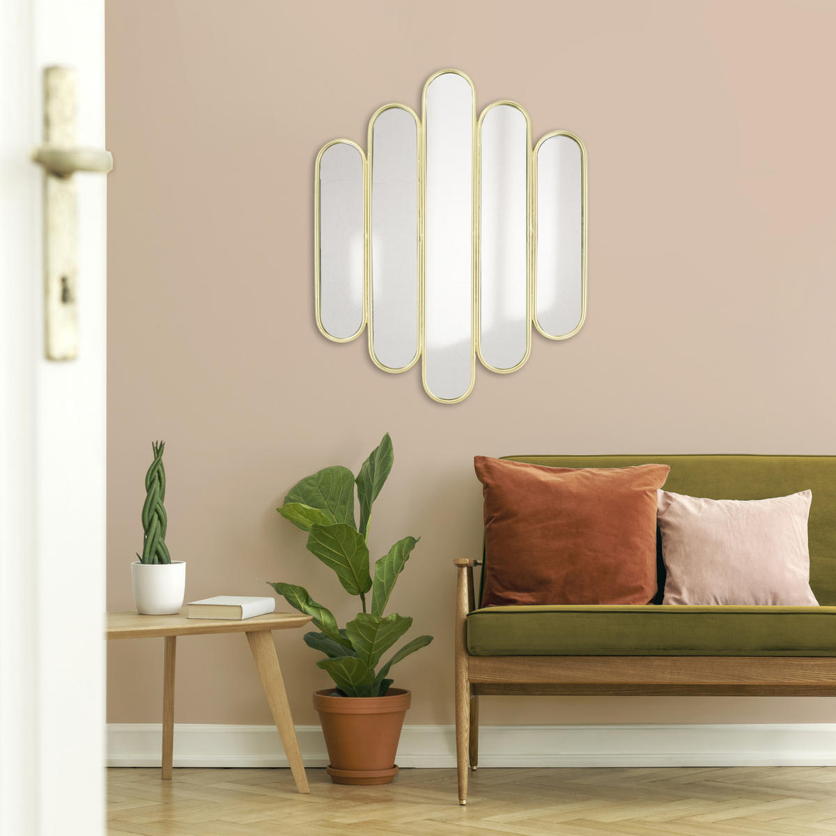 SPIEGEL - Luxusspiegel - Emily - Goldfarben, Glas (60/60/60cm) - Art for the Home