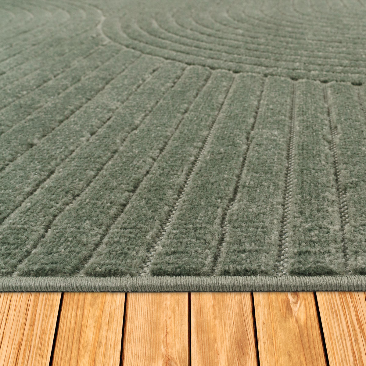 OUTDOORTEPPICH 160/160 cm Cotton 233 - Grün, Textil (160/160cm) - Paco Home