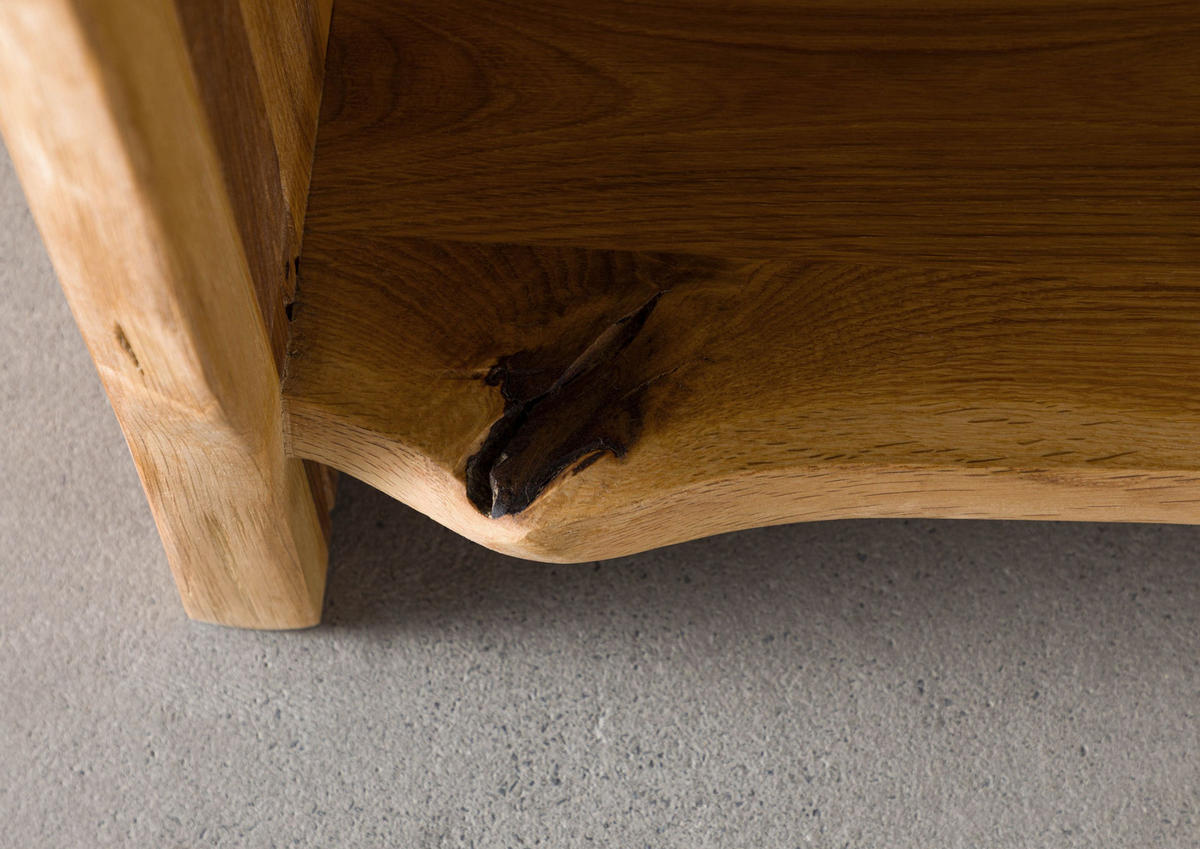 COUCHTISCH Wildeiche 120x70x45 natur geölt PURE OAK #308 - Braun, Holz (120/70/45cm) - Massivmoebel24