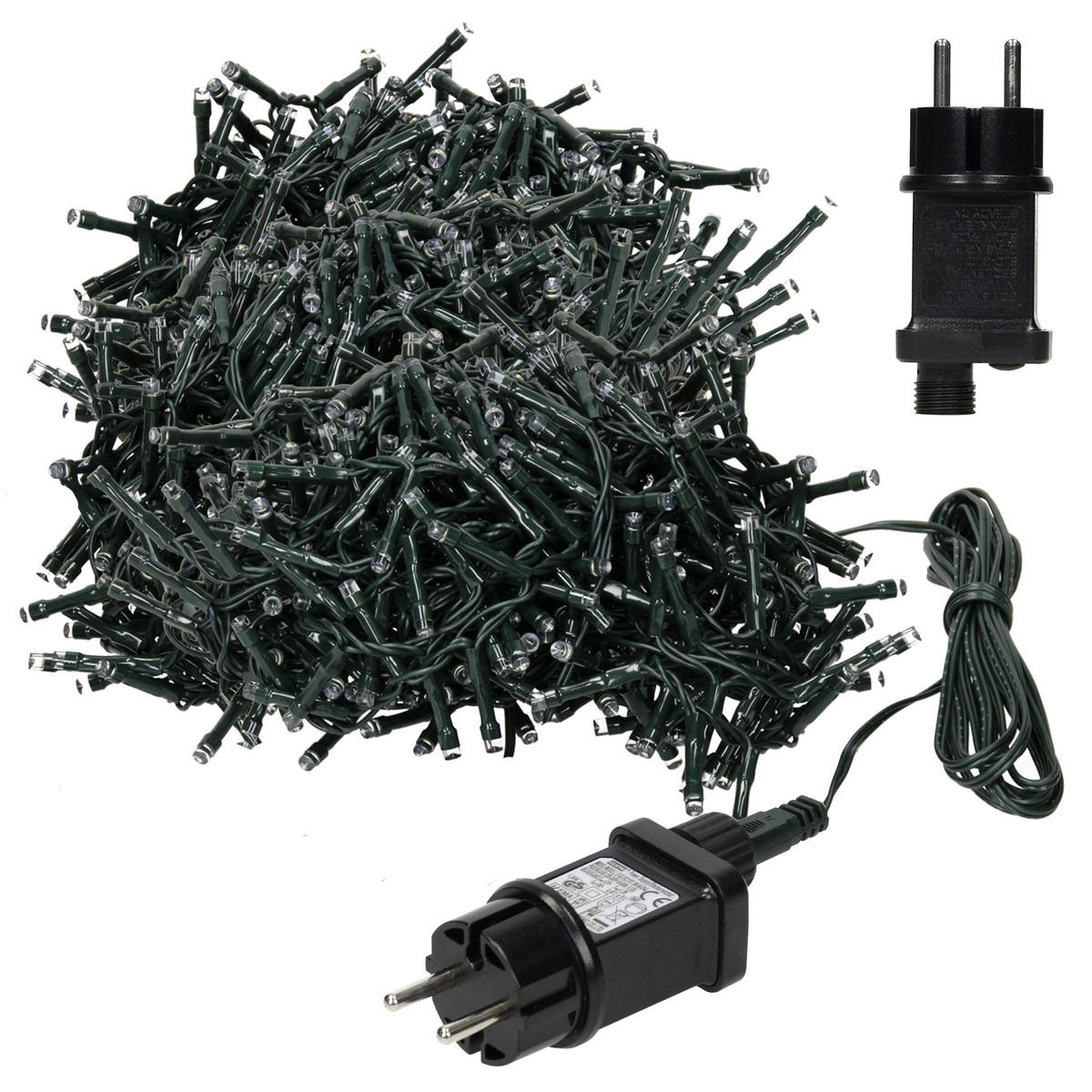WEIHNACHT CLUSTER 1800 LED - Dunkelgrün, Kunststoff (3600cm) - ECD-Germany
