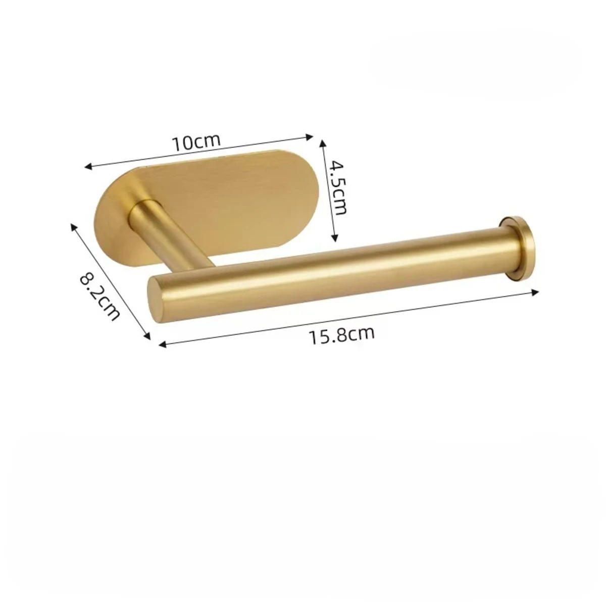TOILETTENPAPIERHALTER , Edelstahl，Gold,Zweierpack - Goldfarben, Metall (8.2/4.5/15.8cm) - Authentics