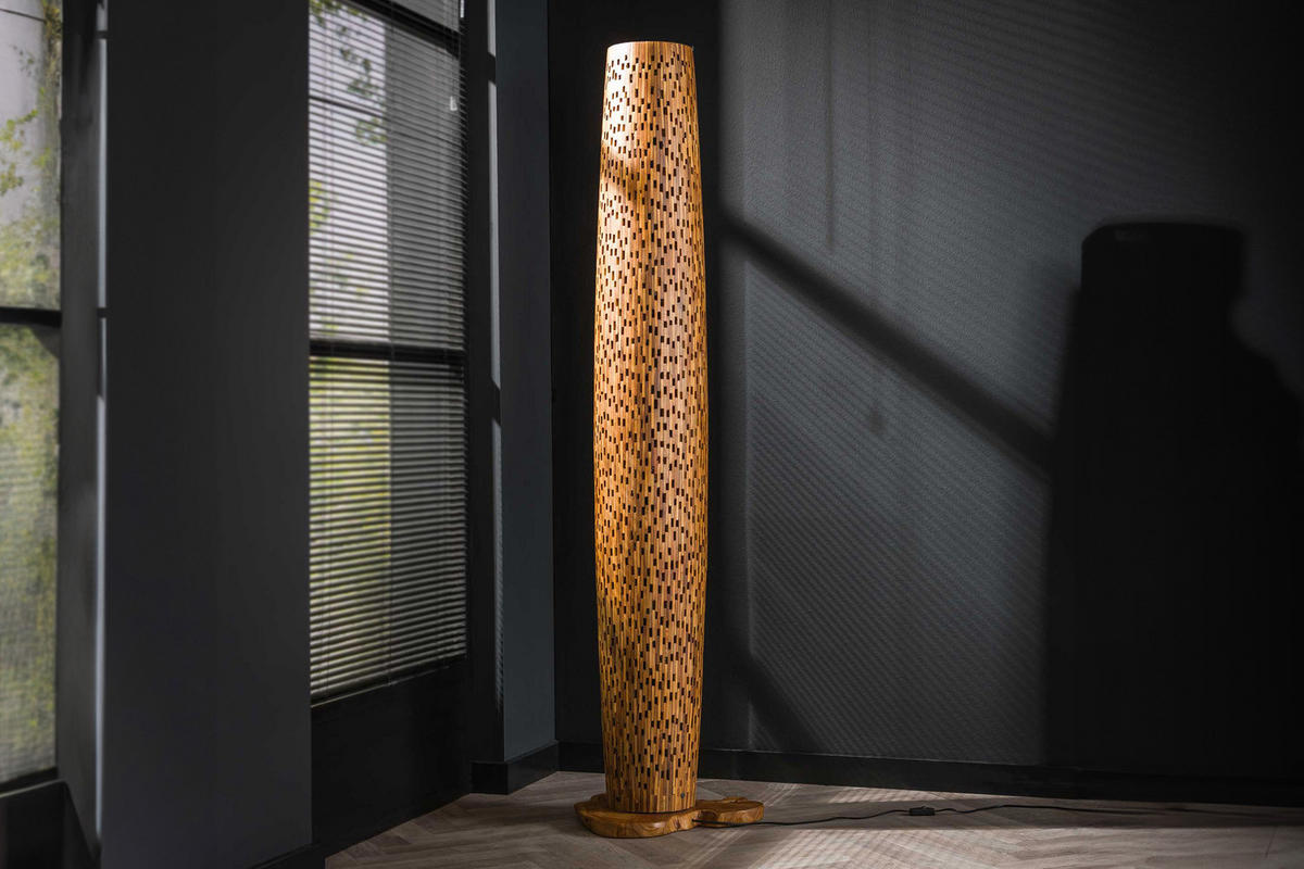 STEHLAMPE EDEIA Holz - Braun, Holz (40/40/184cm) - KAWOLA