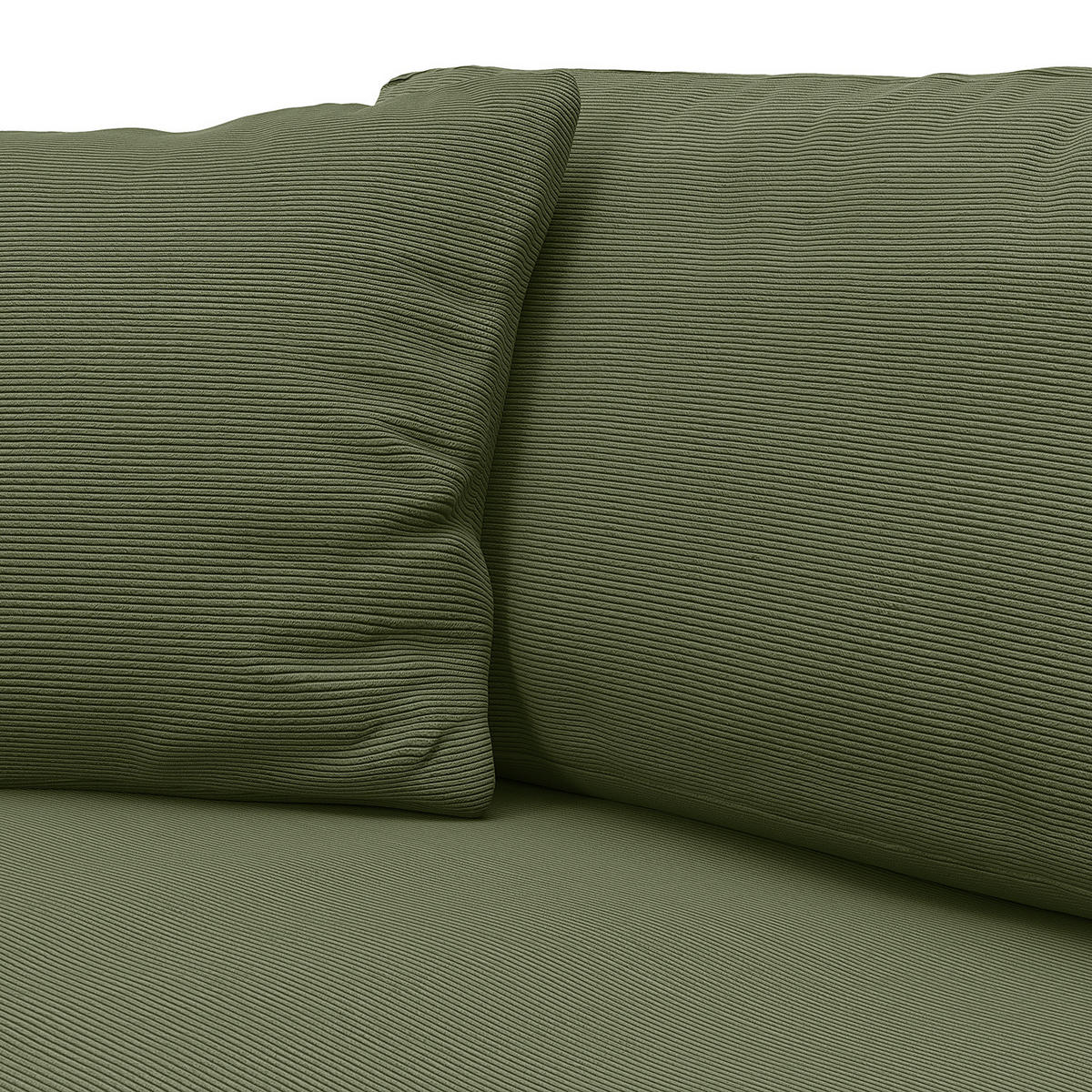 ECKSOFA mit Longchair - Schwarz/Grün, Kunststoff/Textil (238/183cm) - home24