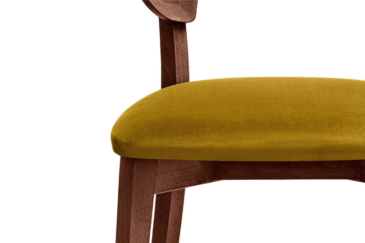 ESSZIMMERSTÜHLE LYCO (2er-Set), honig / Walnuss mittel - Walnussfarben/Honig, Holz/Buchenholz (47/81/45cm) - KONSIMO®
