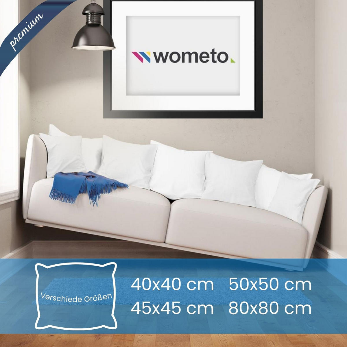 KOPFKISSEN 90% Federn & 10% Daune 80/80 cm - Weiß, Textil (80/80cm) - wometo