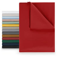 BETTTUCH ohne Gummi 220/275 cm, in Rot - Rot, Textil (275/220cm) - Blumtal