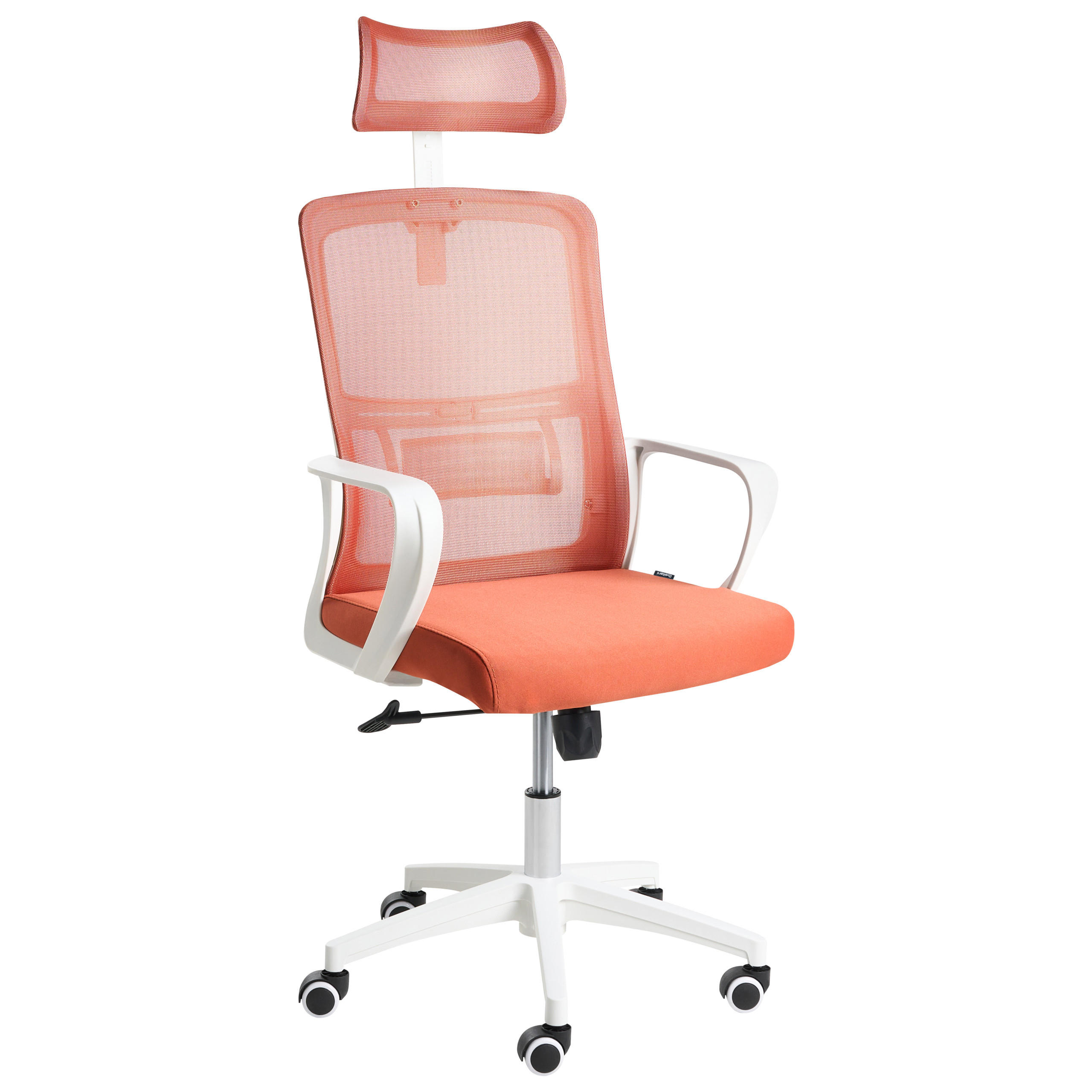 BÜROSTUHL Korallenrot Monarch - Koralle, Textil (46/110/62cm) - Beliani