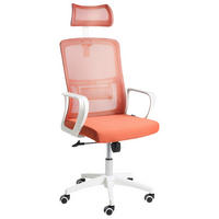 BÜROSTUHL Korallenrot Monarch - Koralle, Textil (46/110/62cm) - Beliani