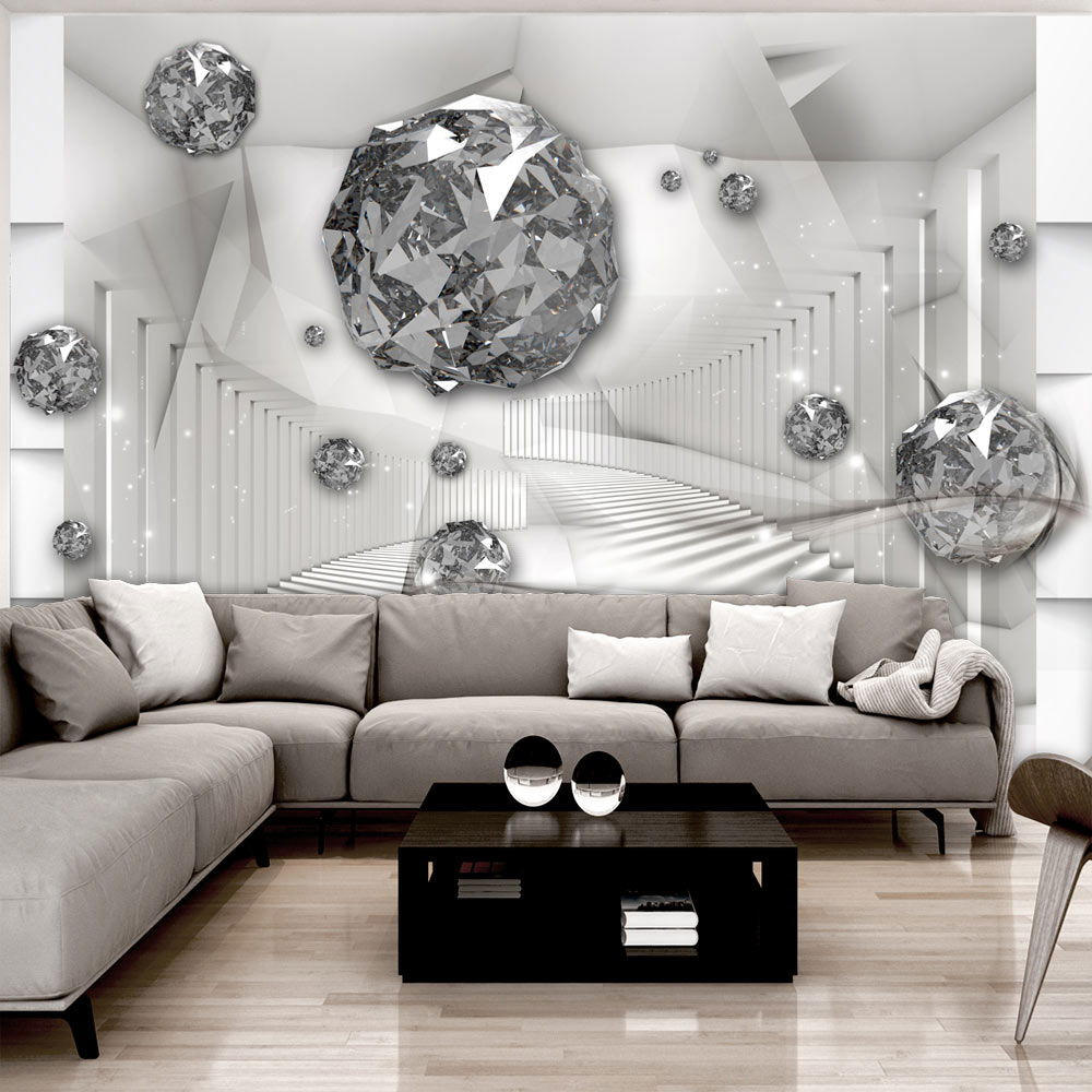SELBSTKLEBENDE FOTOTAPETE Grau 98/70 cm - Silberfarben/Grau, Kunststoff/Textil (98/1cm) - KUNSTLOFT