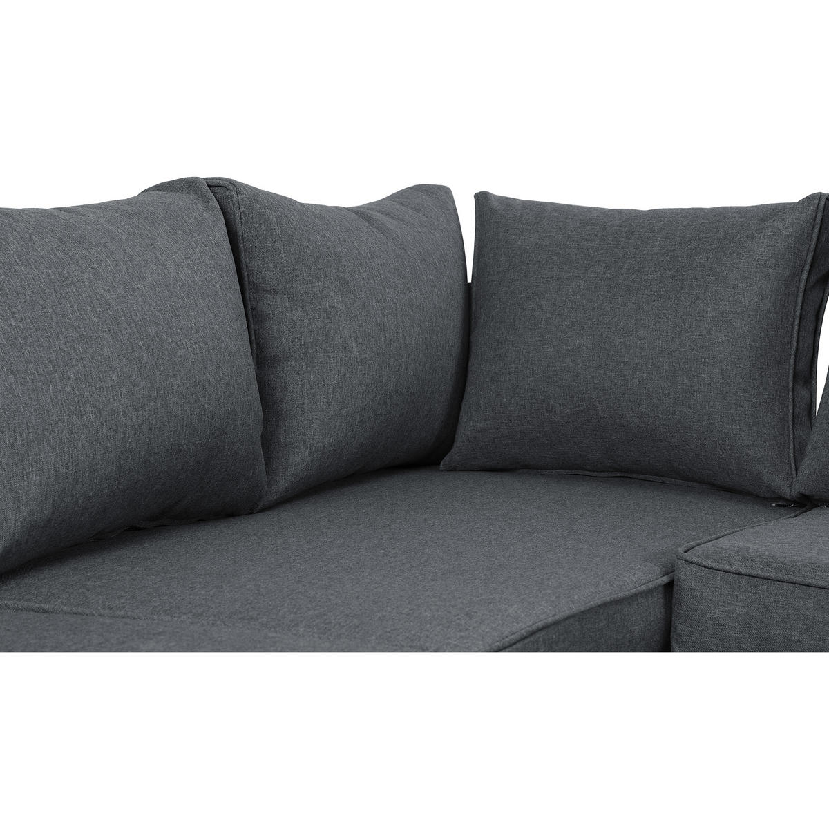 GARTENMÖBEL 226x61x65cm grau aus Eisen und mit Kissen - Grau, Metall - Modfu