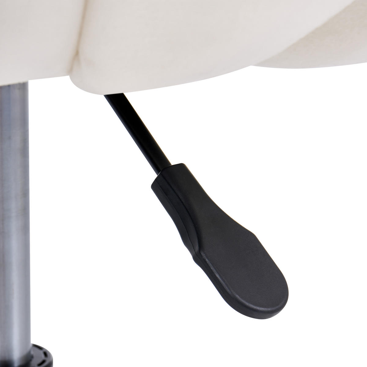 KANCELÁŘSKÁ ŽIDLE Sametová látka Krémově bílá Annabelle - krémová, textil (66/81/39cm) - Beliani
